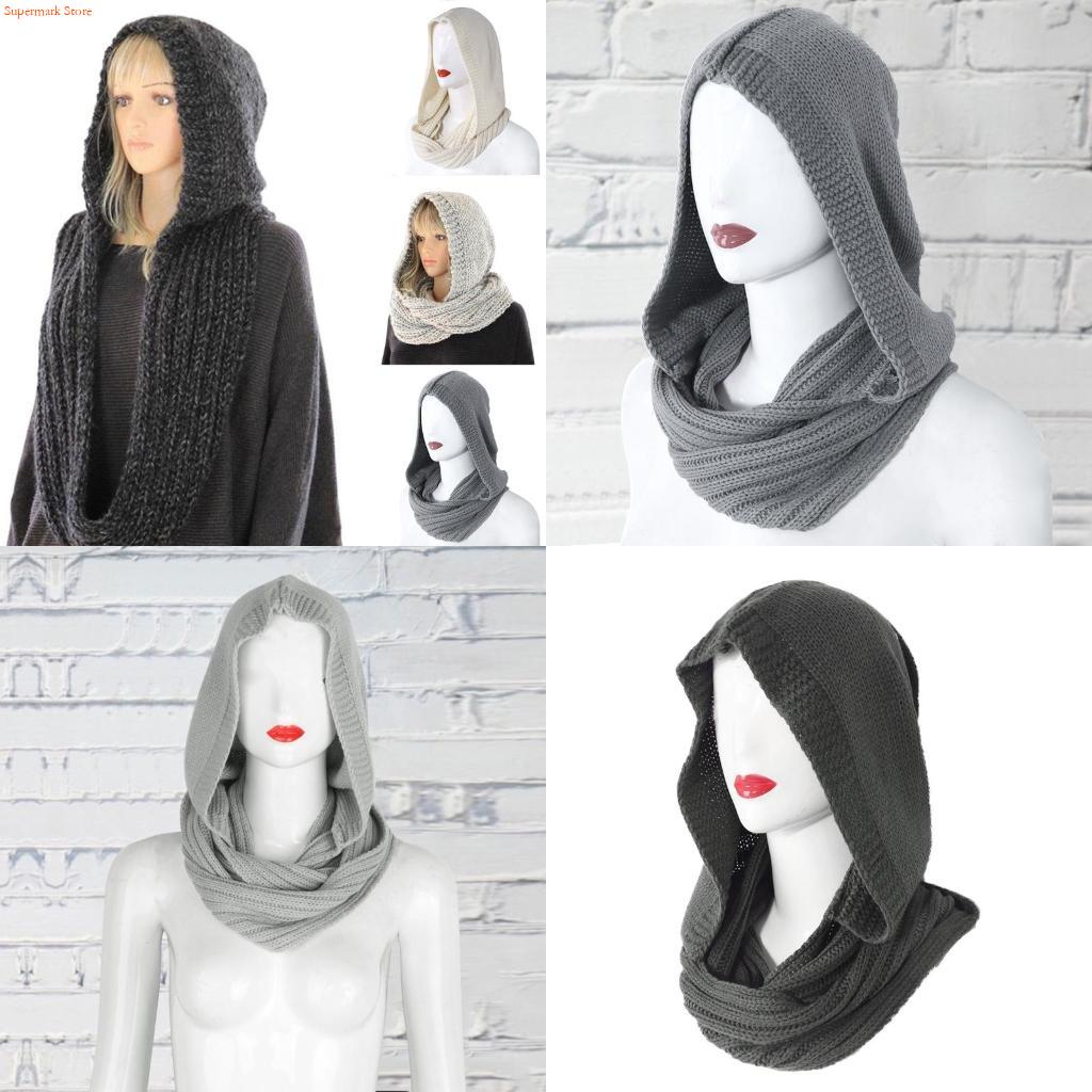 Infinity Scarf Knit - Q5WE Mùa Đông Nữ Dây Dày