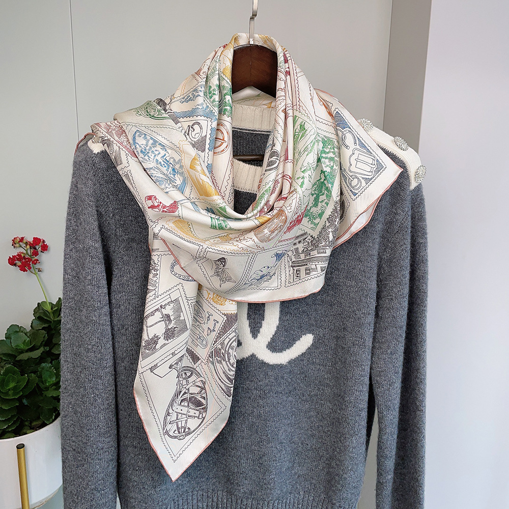 Luxury Silk Scarf 90CM Brands  - đánh giá và giá Ascot Neck Scarf