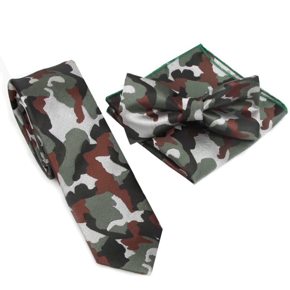 Camouflage Slim Bow Ties Set f - đánh giá và giá Skinny Tie Men