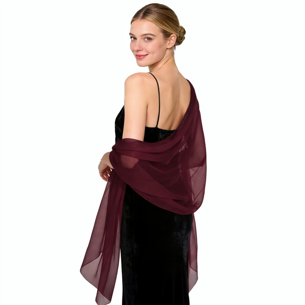 Elegant Chiffon Scarf Wrap For - đánh giá và giá Stole Wedding Shawl