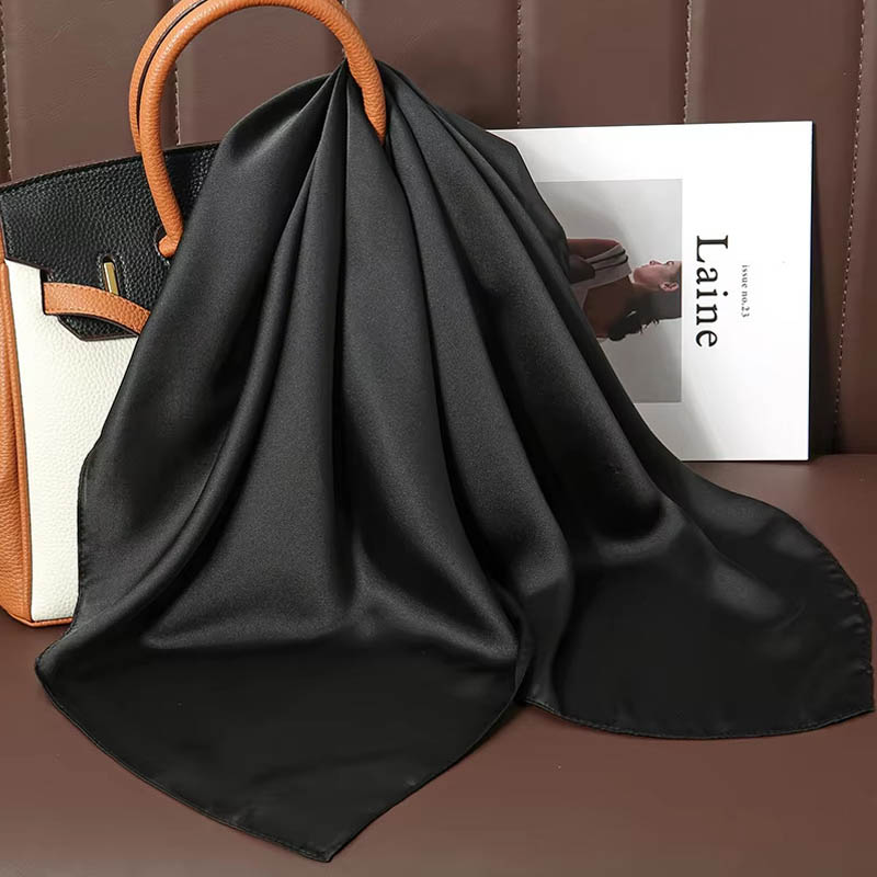 Luxury Solid Color Silk Square - đánh giá và giá Silk Neck Scarf