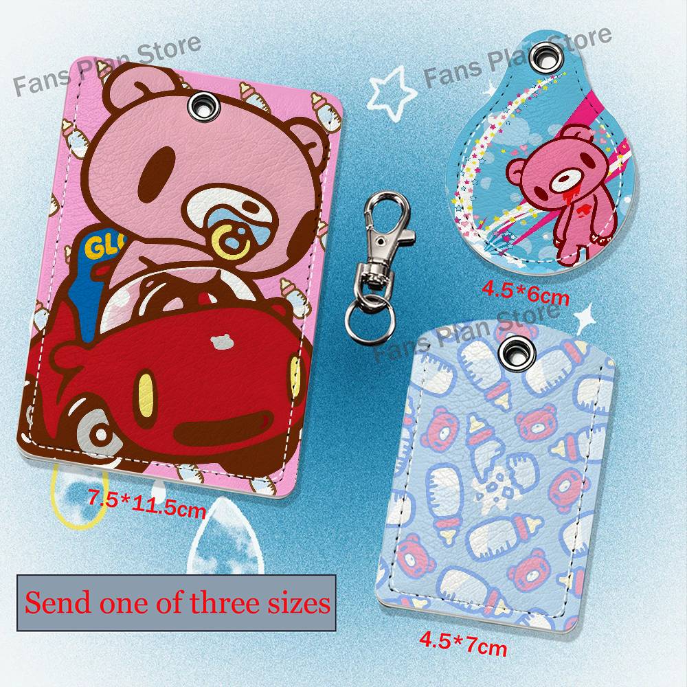 Cartoon G-Gloomy Bear Leather  - đánh giá và giá Lanyard Badge Holder