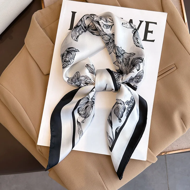 70*70cm Luxury Floral Print Si - đánh giá và giá Face Scarf Mask