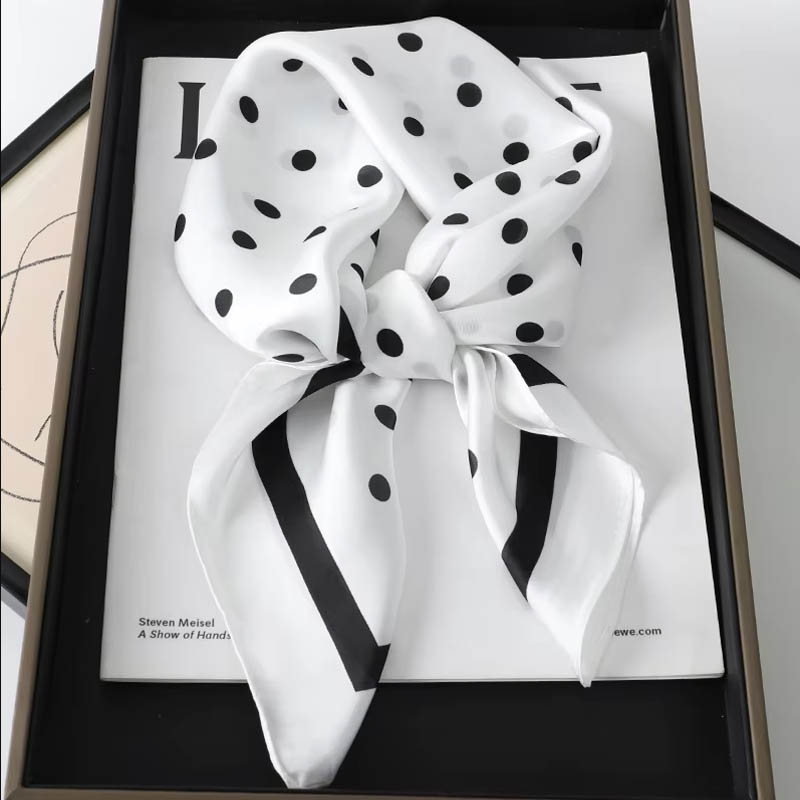 Luxury Lady Hair Dot Scarf Fem - đánh giá và giá Silk Neck Scarf