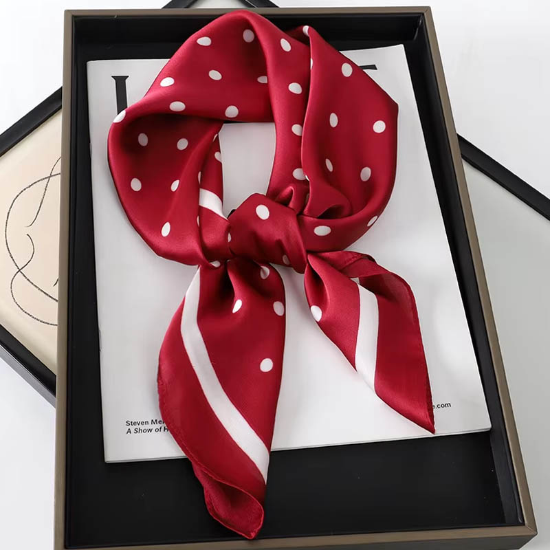 Luxury Lady Hair Dot Scarf Fem - đánh giá và giá Silk Neck Scarf
