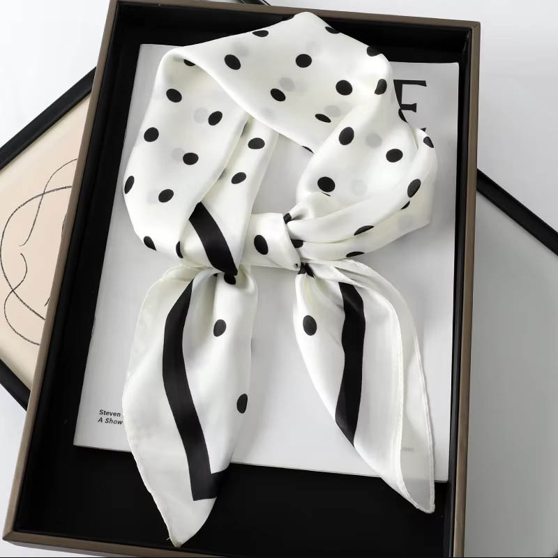 Luxury Lady Hair Dot Scarf Fem - đánh giá và giá Silk Neck Scarf