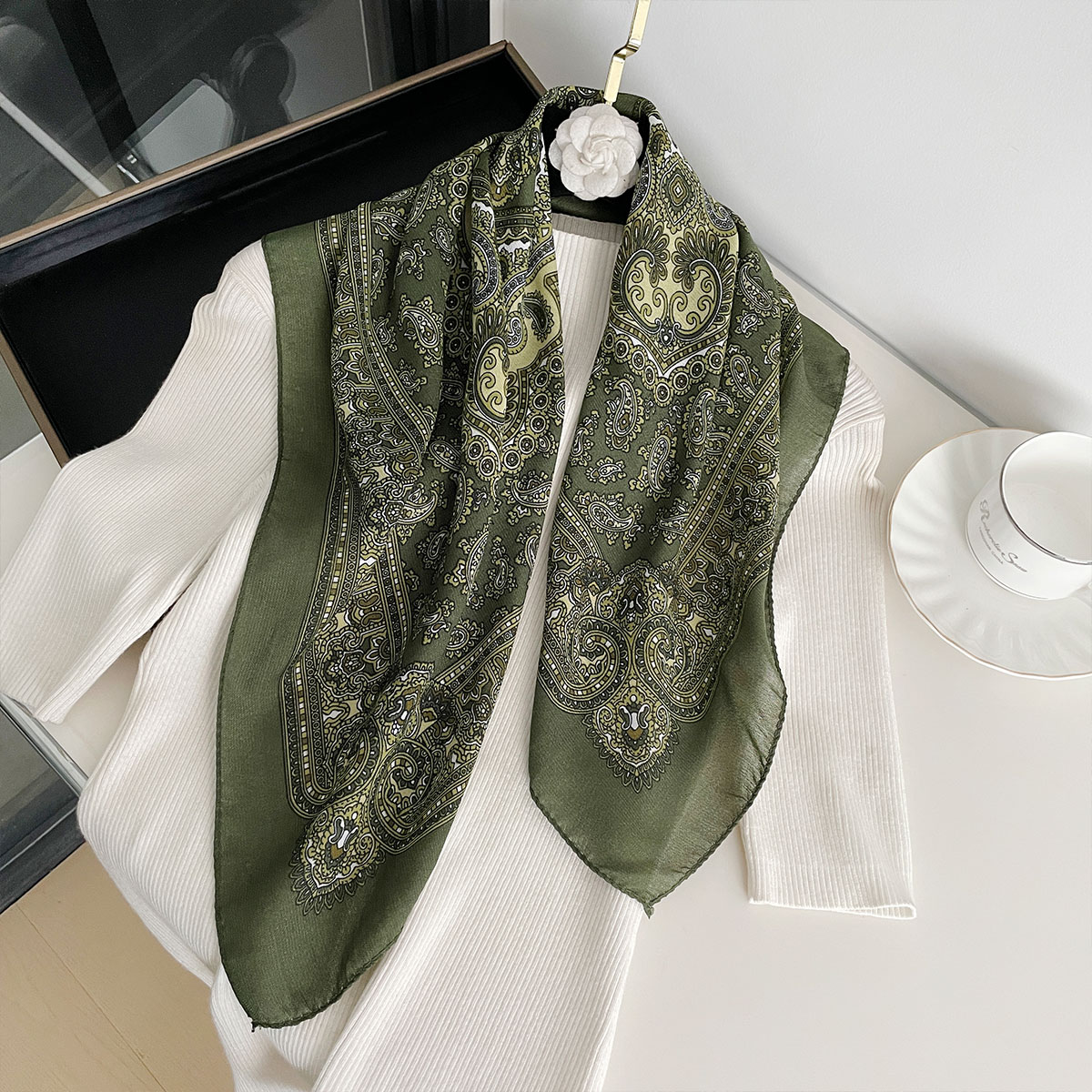 New Fashion 70X70cm Women's Sc - đánh giá và giá Bandana Cotton